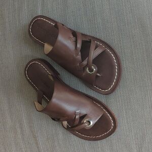 Bernardo Brown Leather Sandals